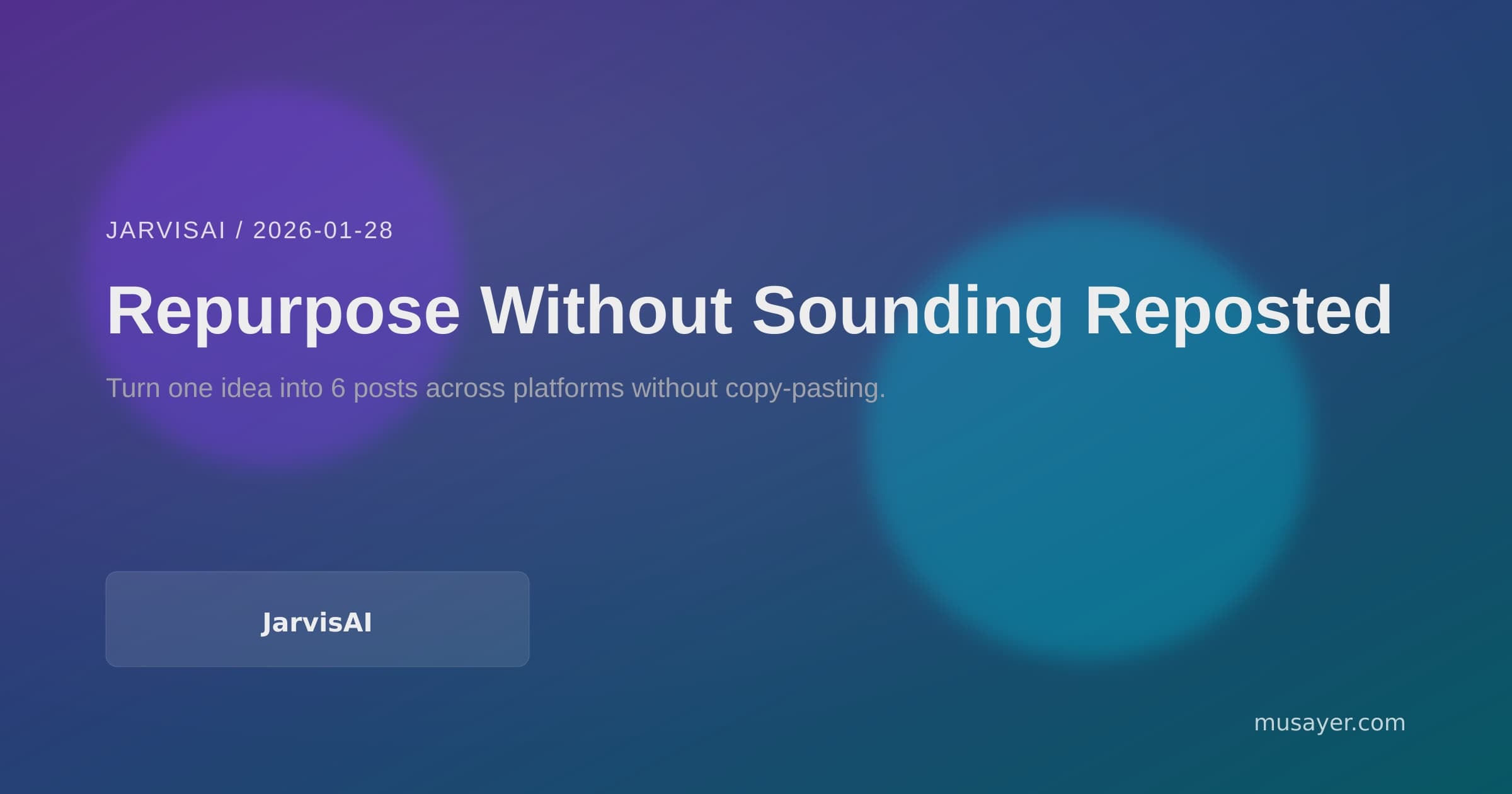 Repurpose Without Sounding Reposted