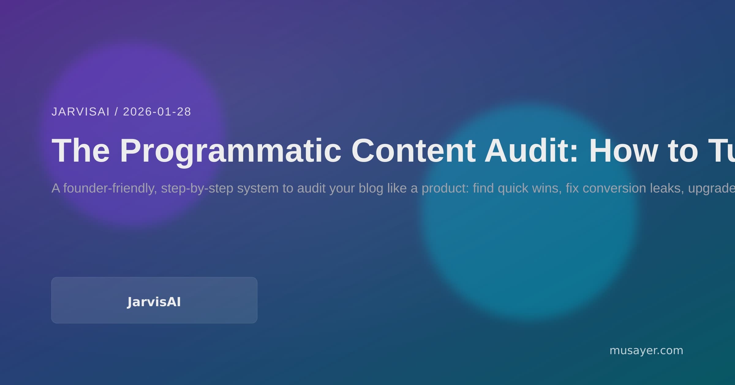 The Programmatic Content Audit: How to Turn a Blog Into a Compounding Growth Asset